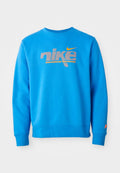 Nike Sportswear CLUB CREW SPORT - Sweatshirt - lightt photo blue/total orange