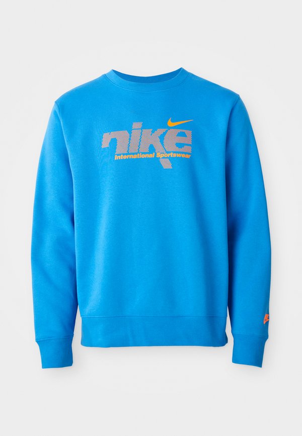 Nike Sportswear CLUB CREW SPORT - Sweatshirt - lightt photo blue/total orange