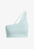 adidas Performance OPTIME WORKOUT RIB ONE SHOULDER - Light support sports bra - sage