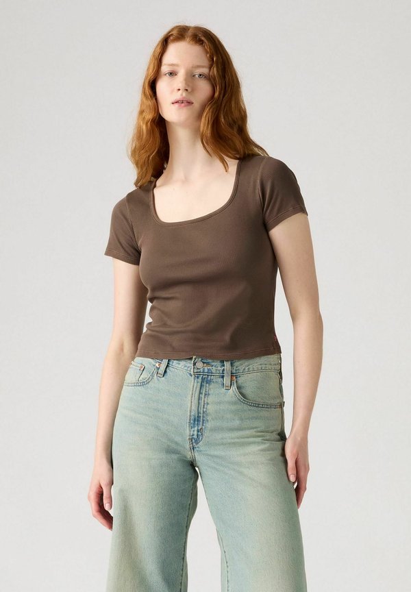 Levi's® ESSENTIAL SQRD NECK - Basic T-shirt - fa180896 garment dye-0010