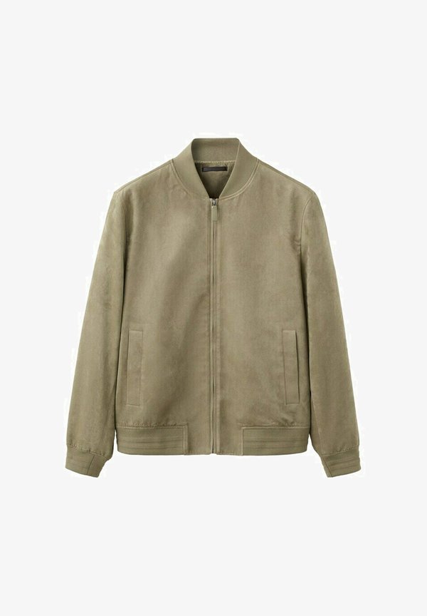 Mango Bomber Jacket - khaki