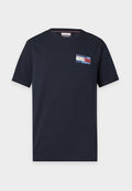 Tommy Hilfiger BRAND LOVE BACK FLAG GRAPHIC TEE - Print T-shirt - navy blue