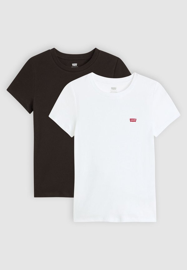 Levi's® ESSENTIAL TEE 2 PACK - Basic T-shirt - white/anthracite night