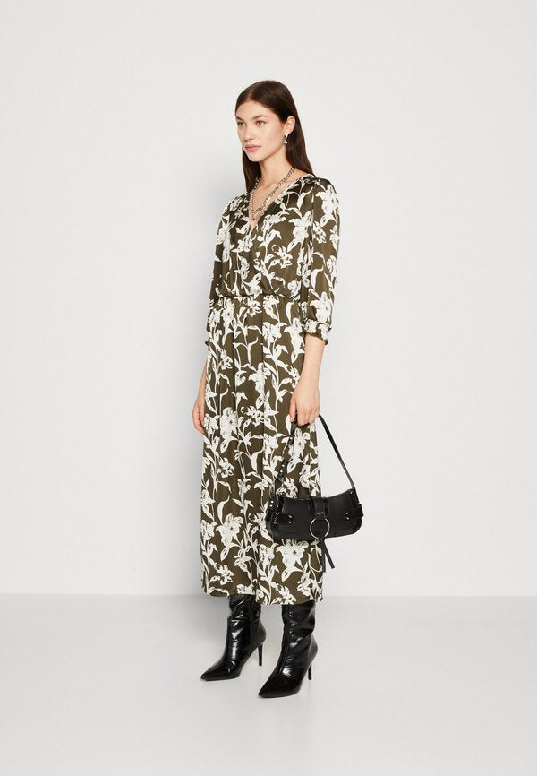VILA VIJILIA SIRI 3/4 FAKE WRAP MIDI DRESS
