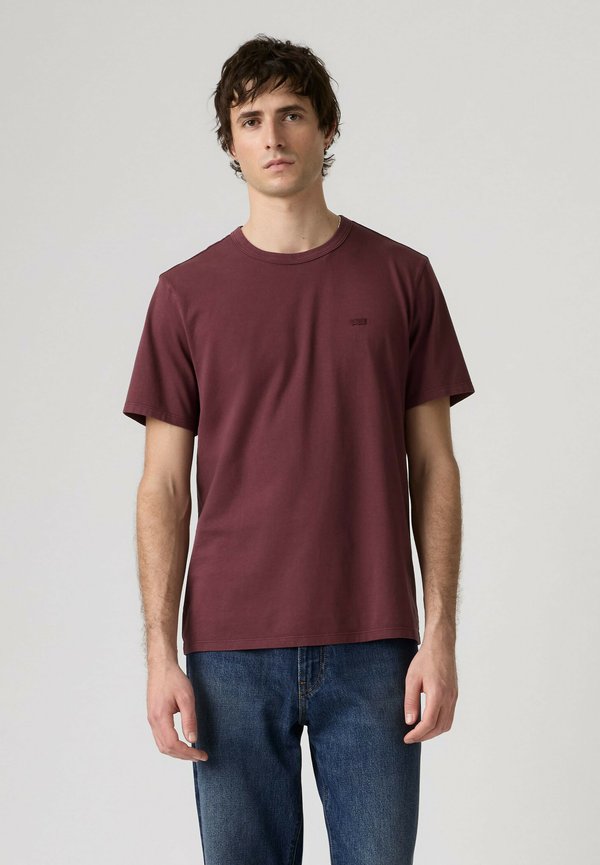 Levi's® LEVI'S ORIGINAL TEE GARMENT DYE OXBLOOD - Basic T-shirt - garment dye dark slate - reds -