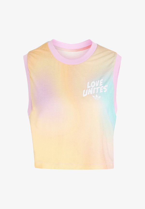 adidas Originals ADIDAS ORIGINALS PRIDE ALL OVER PRINT TANK - Top - yellow   turquoise   rainbow