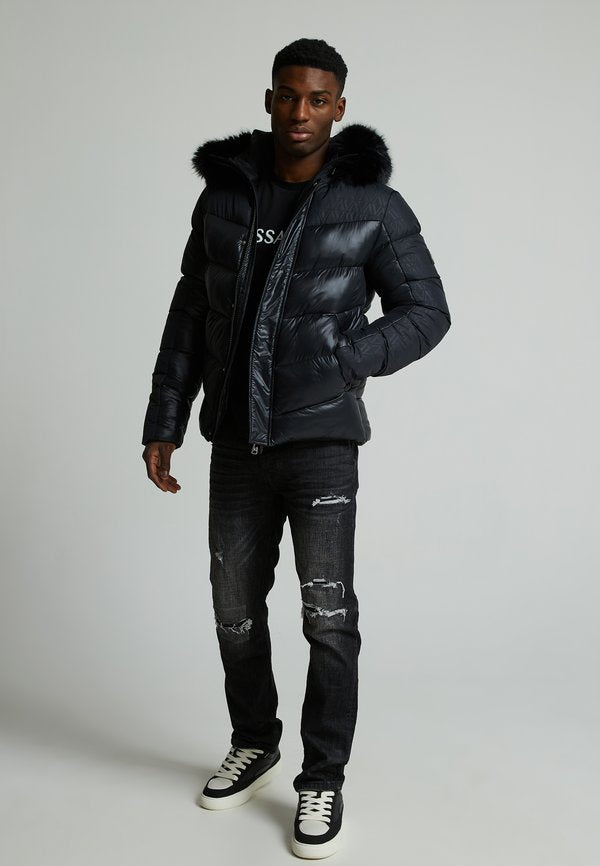 Alessandro Zavetti LAVANDA HIGH SHINE PUFFER JACKET