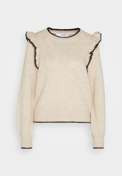 Selected SLFALVA FRILLS O-NECK