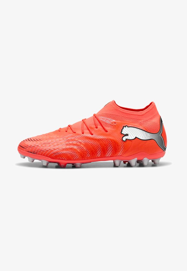 Puma FUTURE 9 ULTIMATE MG - Firm-ground football boots - glowing red- white- black- silver-coloured