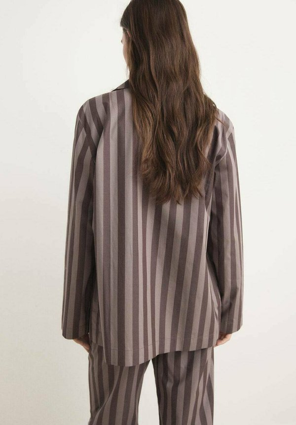 Mango STRIPED - Pyjama top - brown