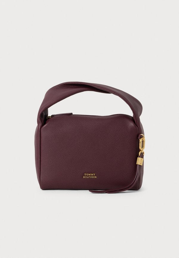 Tommy Hilfiger CITY LEATHER TWIST HANDLE BAG - Handbag - marzemino