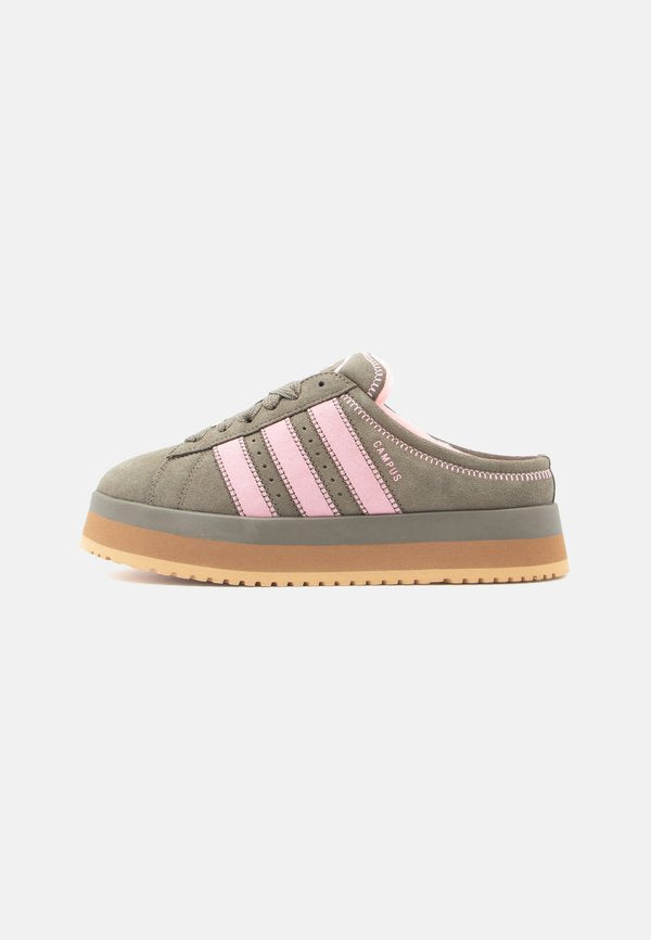 adidas Originals CAMPUS 00S WTR - Trainers - olive strata/pink spark