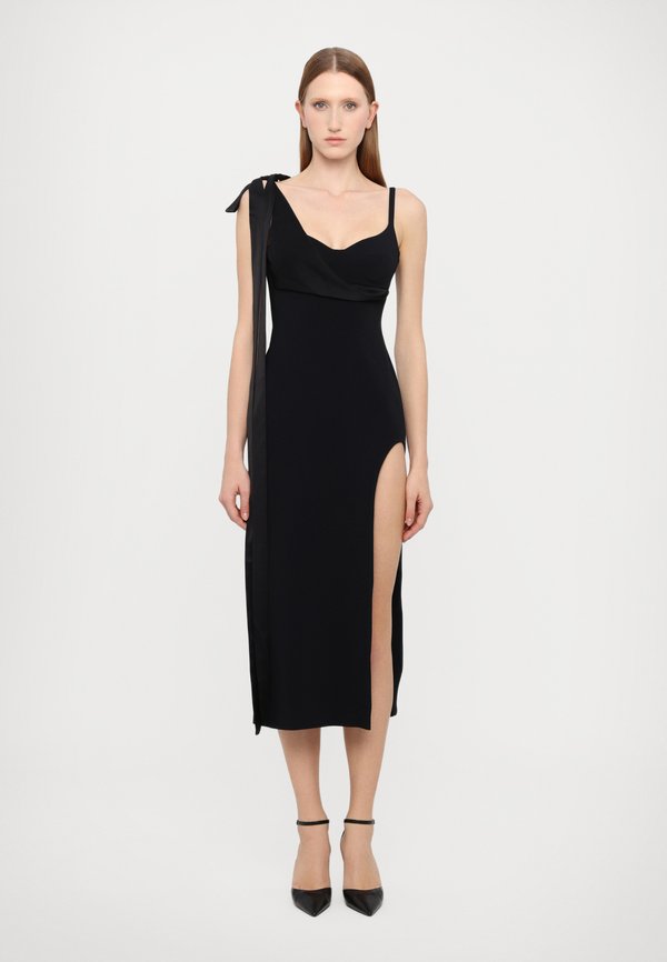 David Koma BOW DETAIL OPEN LEG DRESS