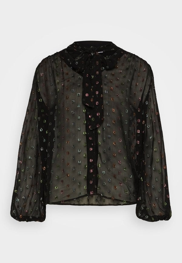 Never Fully Dressed Petite SPARKLE BOW FLORA BLOUSE