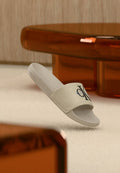 Calvin Klein ESS SLIDE CV - Slippers - oatmeal