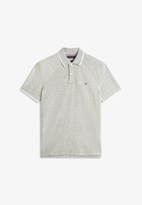 Tommy Hilfiger REGULAR FIT PIQUE POLO SHIRT WITH LINEN - Polo shirt - dark artichoke