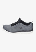 Skechers SUMMITS - Trainers - black mesh/pu/white trim