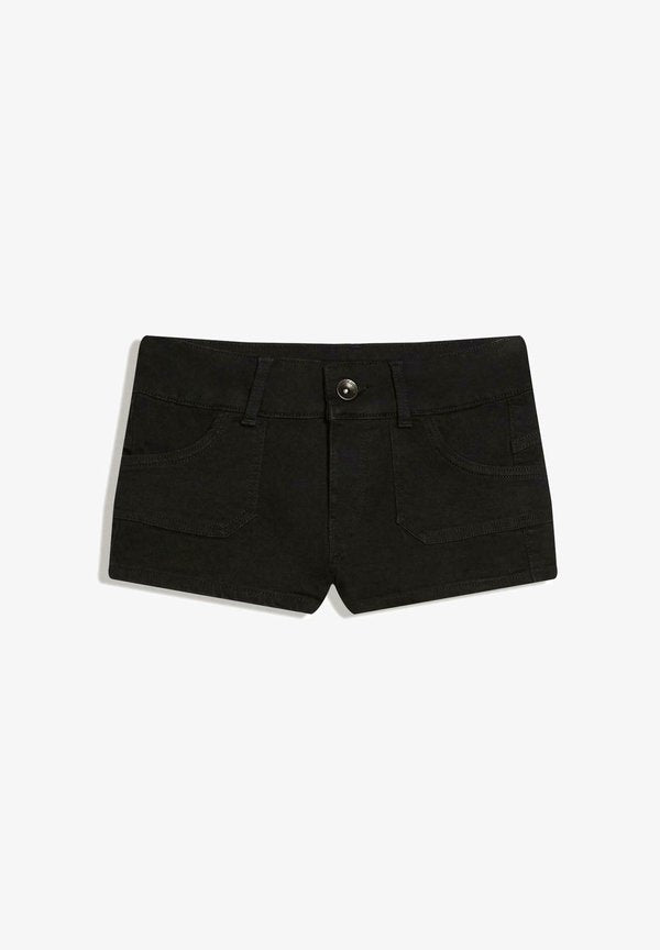 Bershka Denim shorts - black