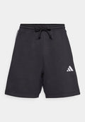 adidas Sportswear ESSENTIALS THREE STRIPES FRENCH TERRY - Sports shorts - black/white