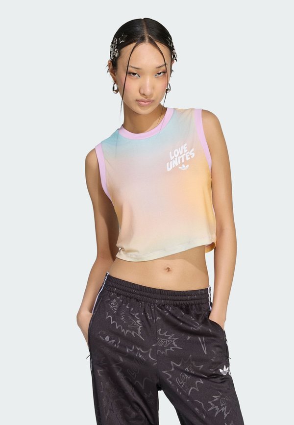 adidas Originals ADIDAS ORIGINALS PRIDE ALL OVER PRINT TANK - Top - yellow   turquoise   rainbow