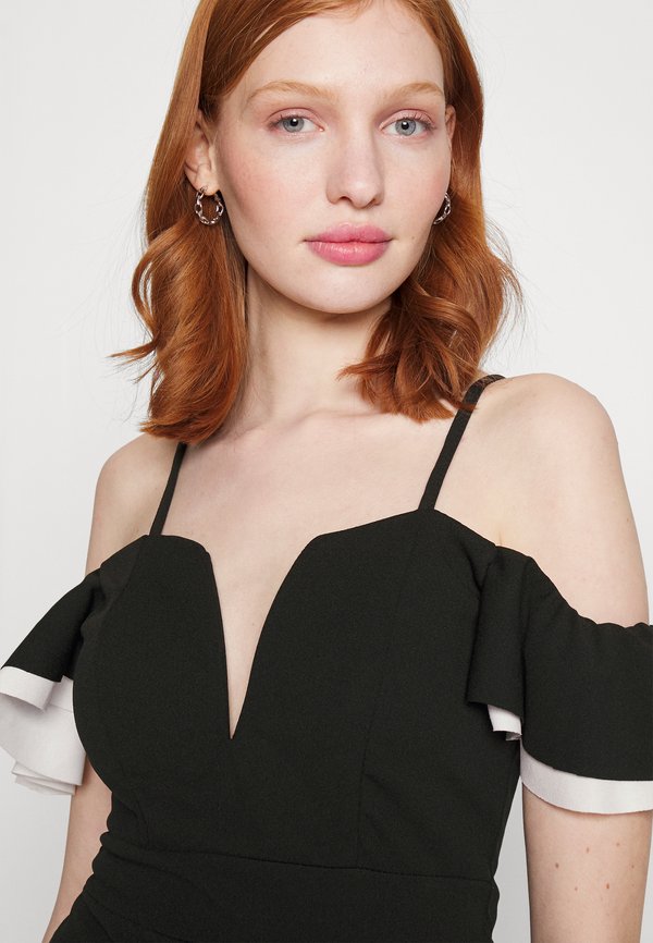 WAL G. SIMAH FRILL MIDI DRESS