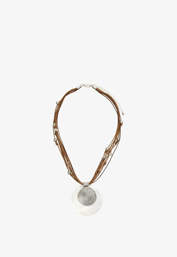 Bershka SPIRAL CORD - NECKLACE - Necklace - beige