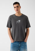 Guess BEDRUCKTES LOGO-T-SHIRT - Print T-shirt - dunkelgrau