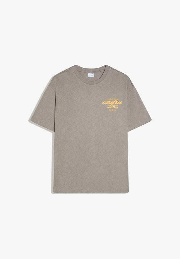 Bershka PARADISE CLUB STREET - TSHIRT - Print T-shirt - grey