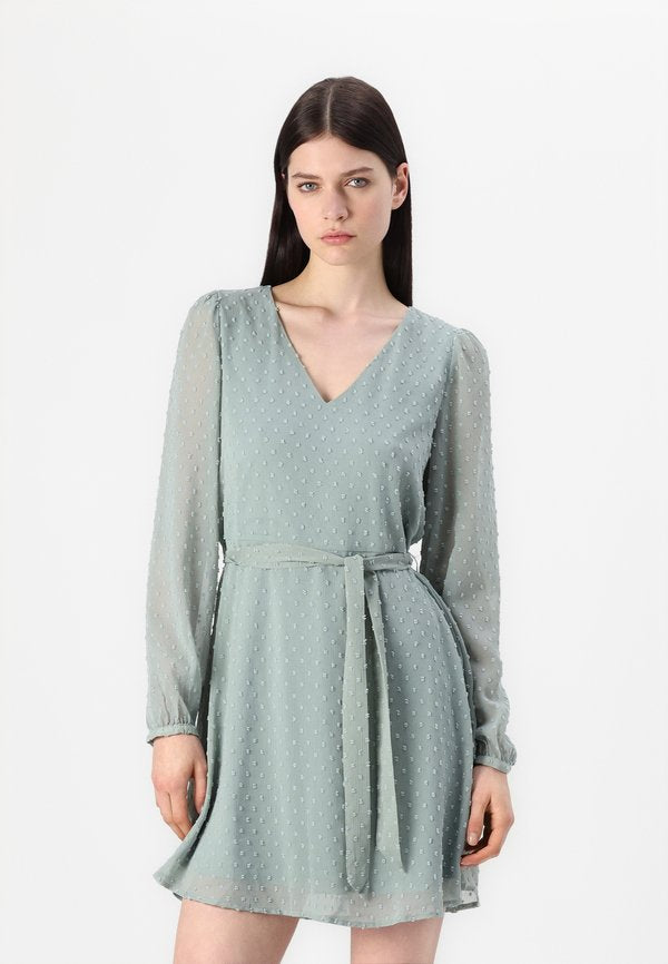 VILA VIMALIANA V NECK BELT DRESS