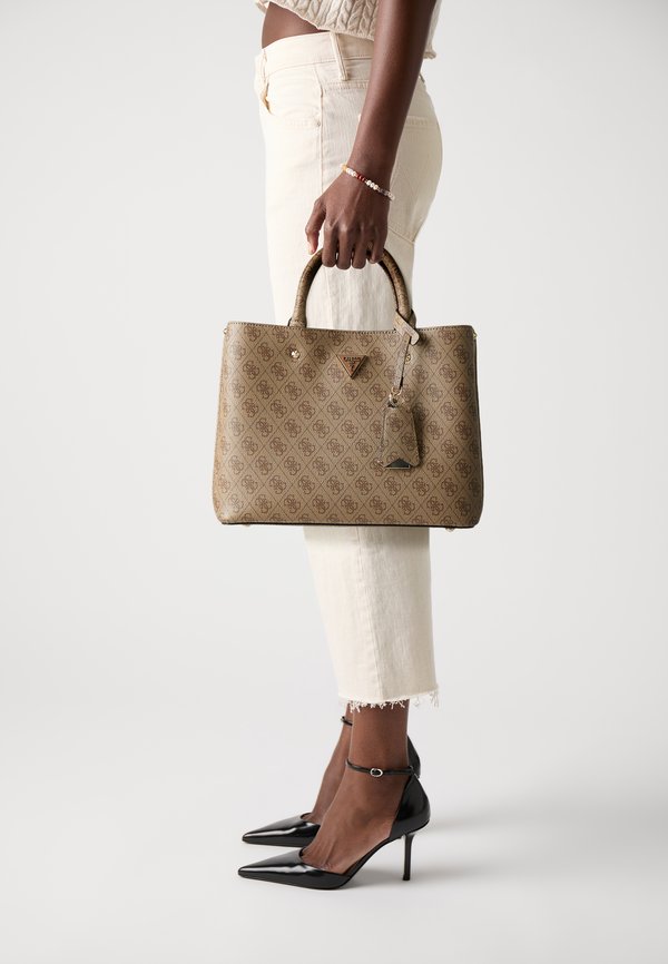 Guess MERIDIAN II GIRLFRIEND SATCHEL - Handbag - latte