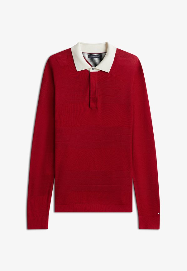 Tommy Hilfiger SMART CASUAL RELAXED RUGBY  - Long sleeved top - magma red