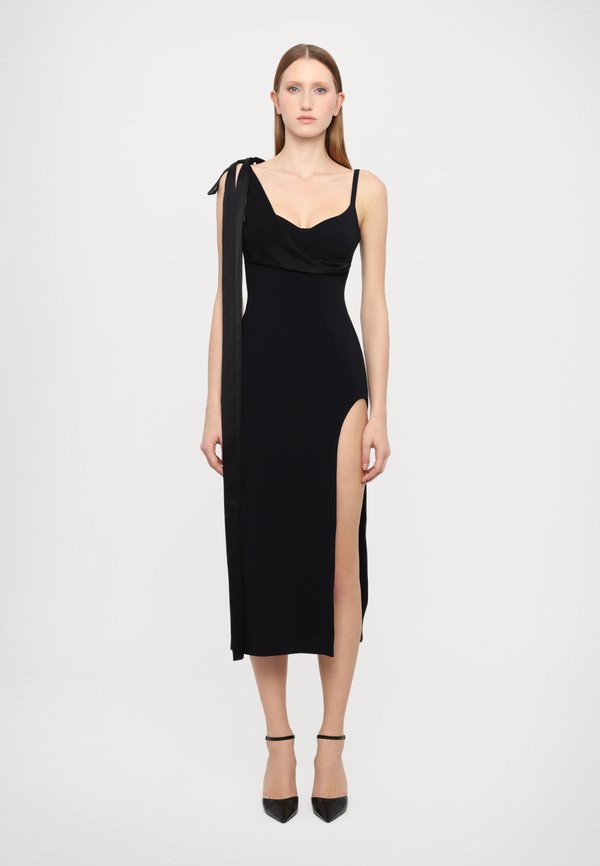 David Koma BOW DETAIL OPEN LEG DRESS