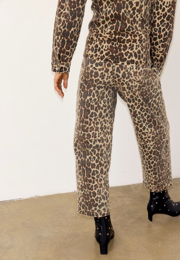 Never Fully Dressed LEOPARD BARREL JEANS