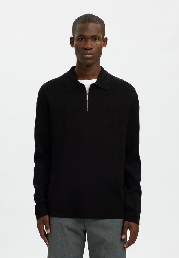 Selected SLHTELLER FN RELAXED HALF ZIP POLO NOOS