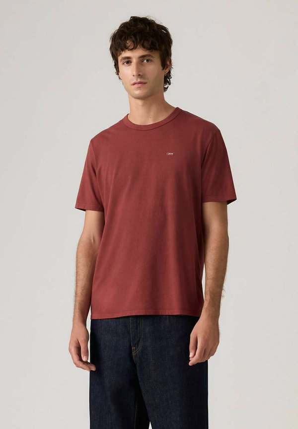 Levi's® LEVI'S ORIGINAL TEE GARMENT DYE OXBLOOD - Basic T-shirt - garment dye oxblood red - red -