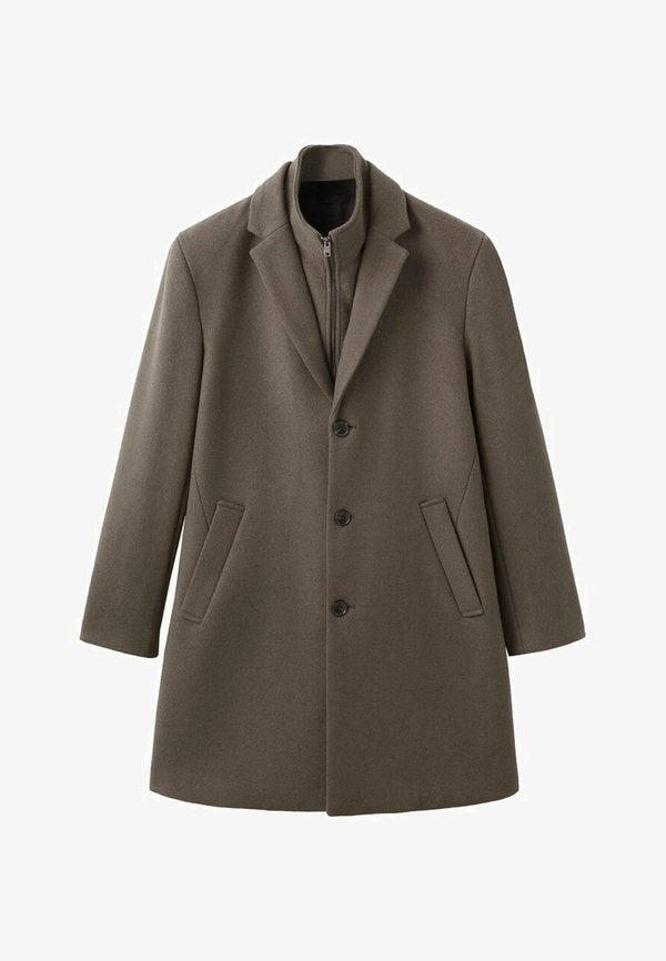 Mango Short coat - medium brown