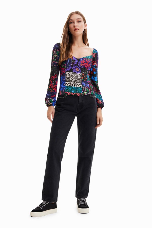 Desigual PATCHWORK CORSET BLOUSE