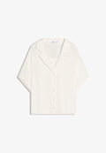 Bershka RUSTIC - Button-down blouse - white
