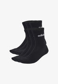 adidas Performance LINEAR CREW CUSHIONED 6 PAIR PACK - Sports socks - black/white