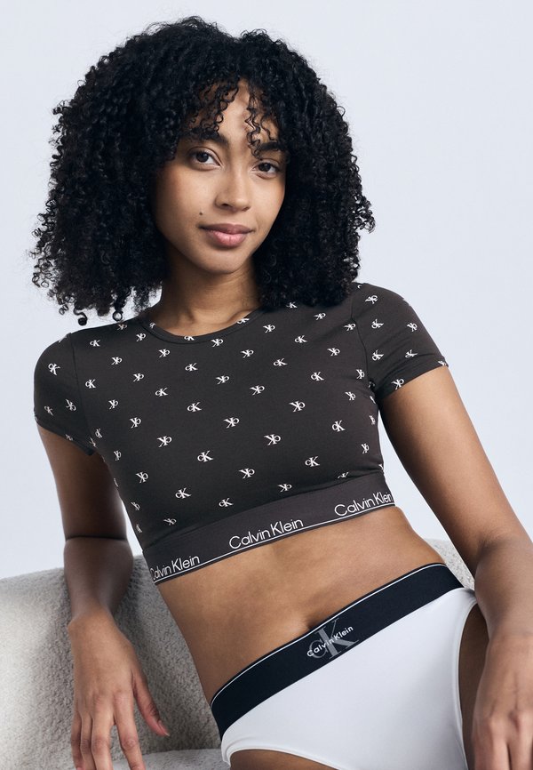 Calvin Klein Underwear T-SHIRT BRALETTE - Pyjama top - black