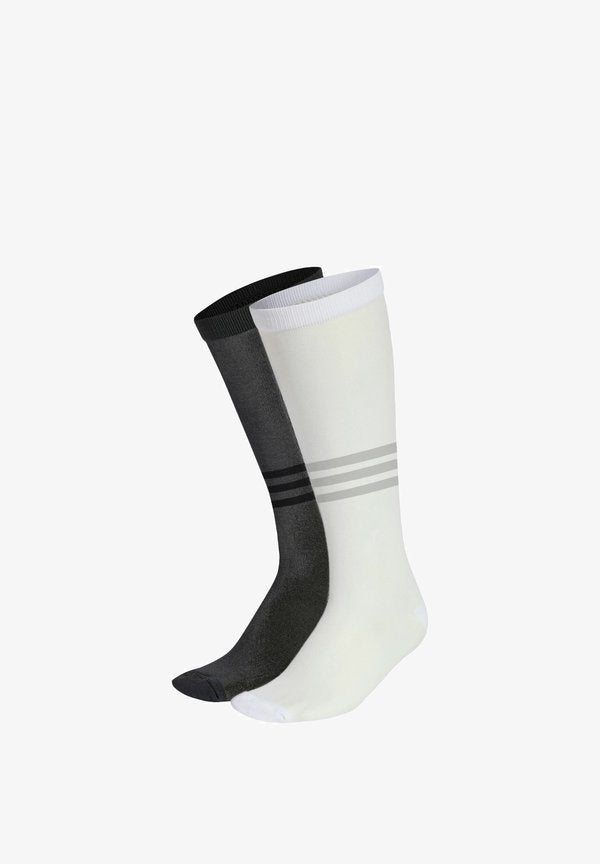adidas Originals ADIDAS ORIGINALS SHEER HIGH CREW SOCKS 2 PAIRS PACK UNISEX - Knee high socks - white/black