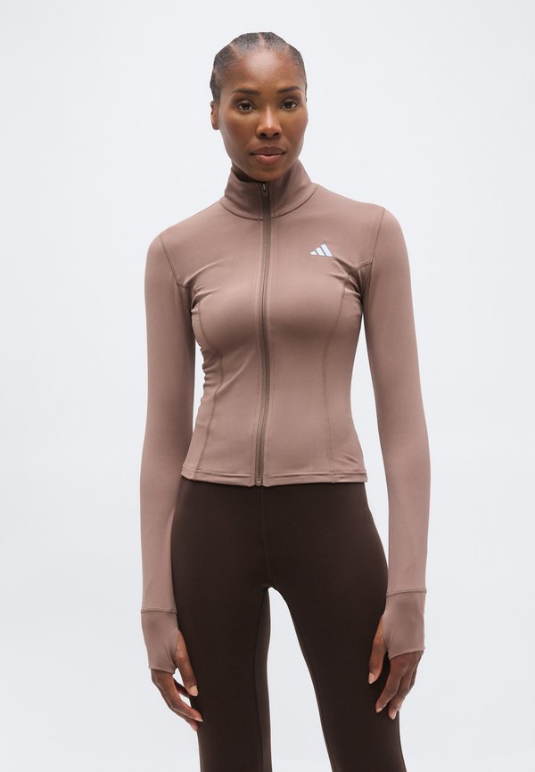 adidas Performance 3 STRIPES STUDIO ZIP THROUGH JACKET - Training jacket - earth strata