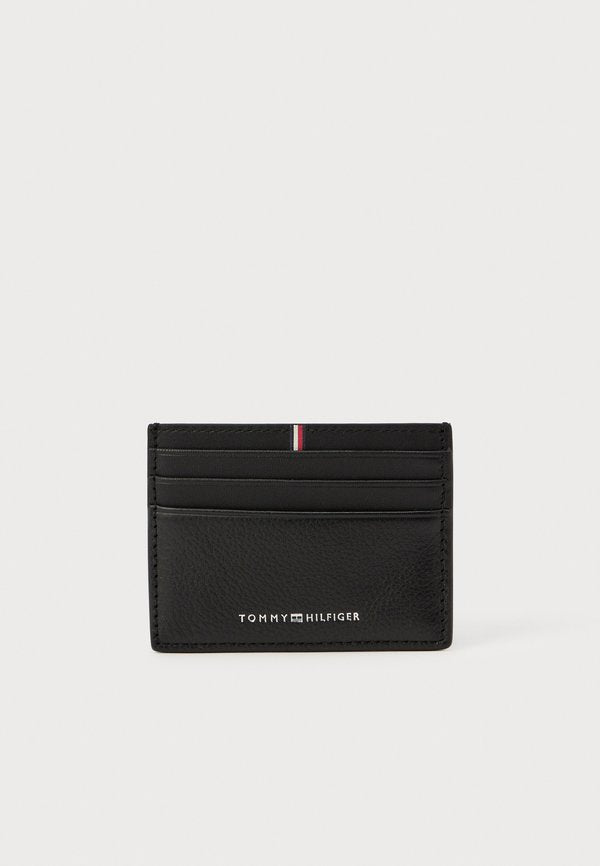 Tommy Hilfiger CORPORATE LOGO LEATHER CREDIT CARD HOLDER - Wallet - black