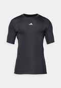 adidas Performance TECHFIT SHORT SLEEVE TEE MEN - Sports T-shirt - black