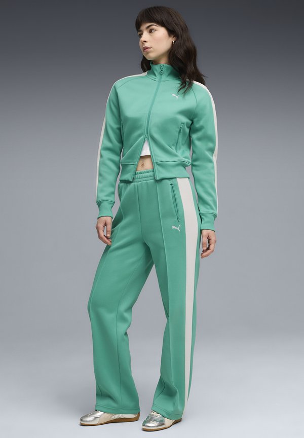 Puma T7 ALWAYS ON STRAIGHT TRACK PANTS OP - Tracksuit bottoms - vibrant green