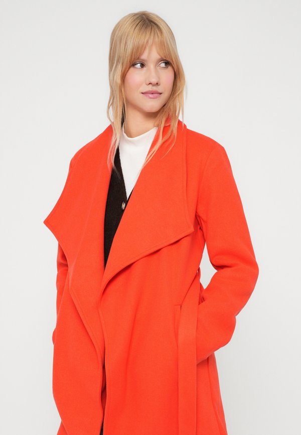VILA VICOOLEY COLLAR BELT COAT