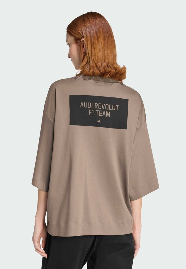 adidas Performance Print T-shirt - simple brown   hi-res red