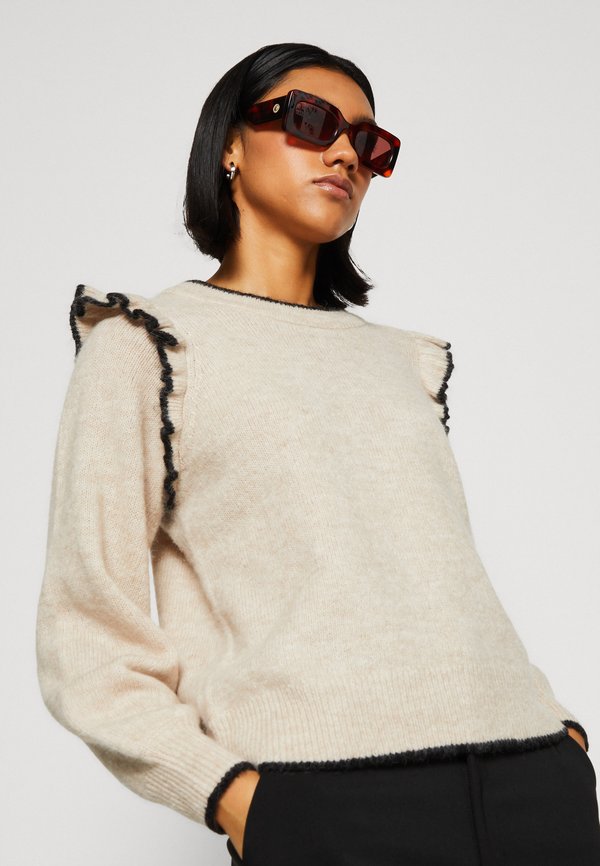 Selected SLFALVA FRILLS O-NECK