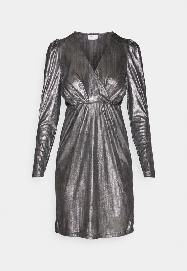 VILA VILINEA MIDI FAKE WRAP DRESS