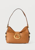 Guess CAMDEN MINI SHOULDER BAG - Handbag - cognac